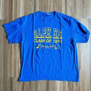 Gildan OLPH High School Reunion Class of 1976 Anniversary Blue T-Shirt Size XL